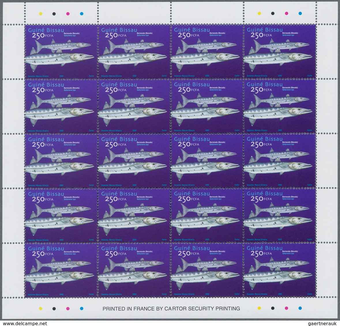 Thematik: Tiere-Fische / Animals-fishes: 2002, Guinea-Bissau: FISHES, Complete Set Of Three In Sheet - Fishes