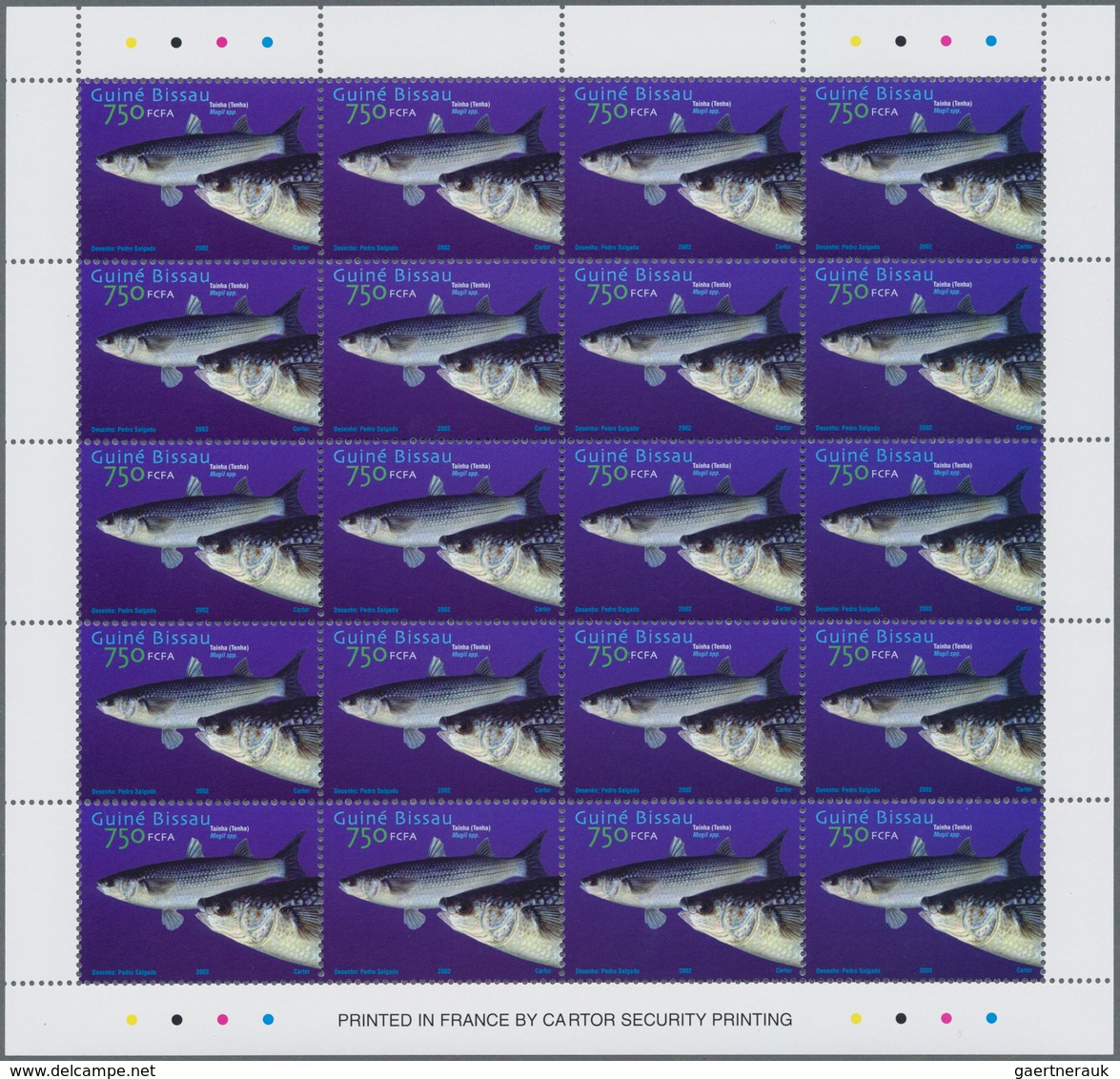 Thematik: Tiere-Fische / Animals-fishes: 2002, Guinea-Bissau: FISHES, Complete Set Of Three In Sheet - Fishes