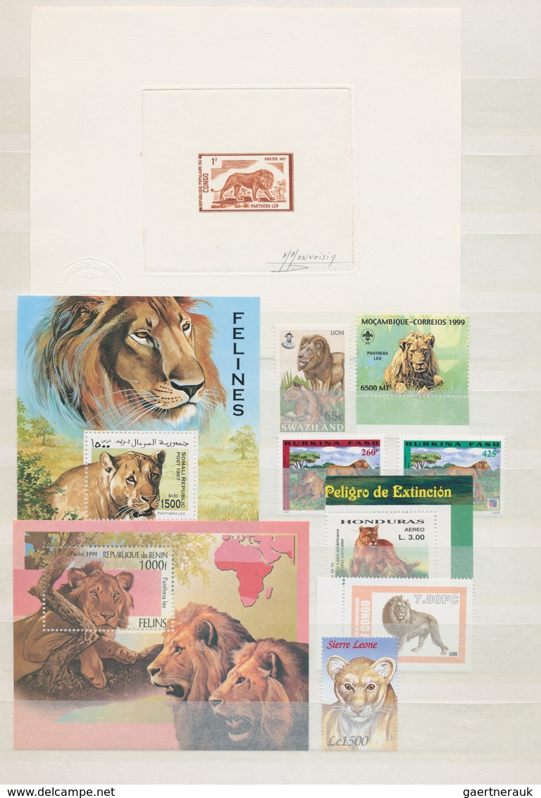 Thematik: Tiere-Raubtiere / animals-predacious cats: 1920/2010 (ca.), comprehensive mainly MNH colle