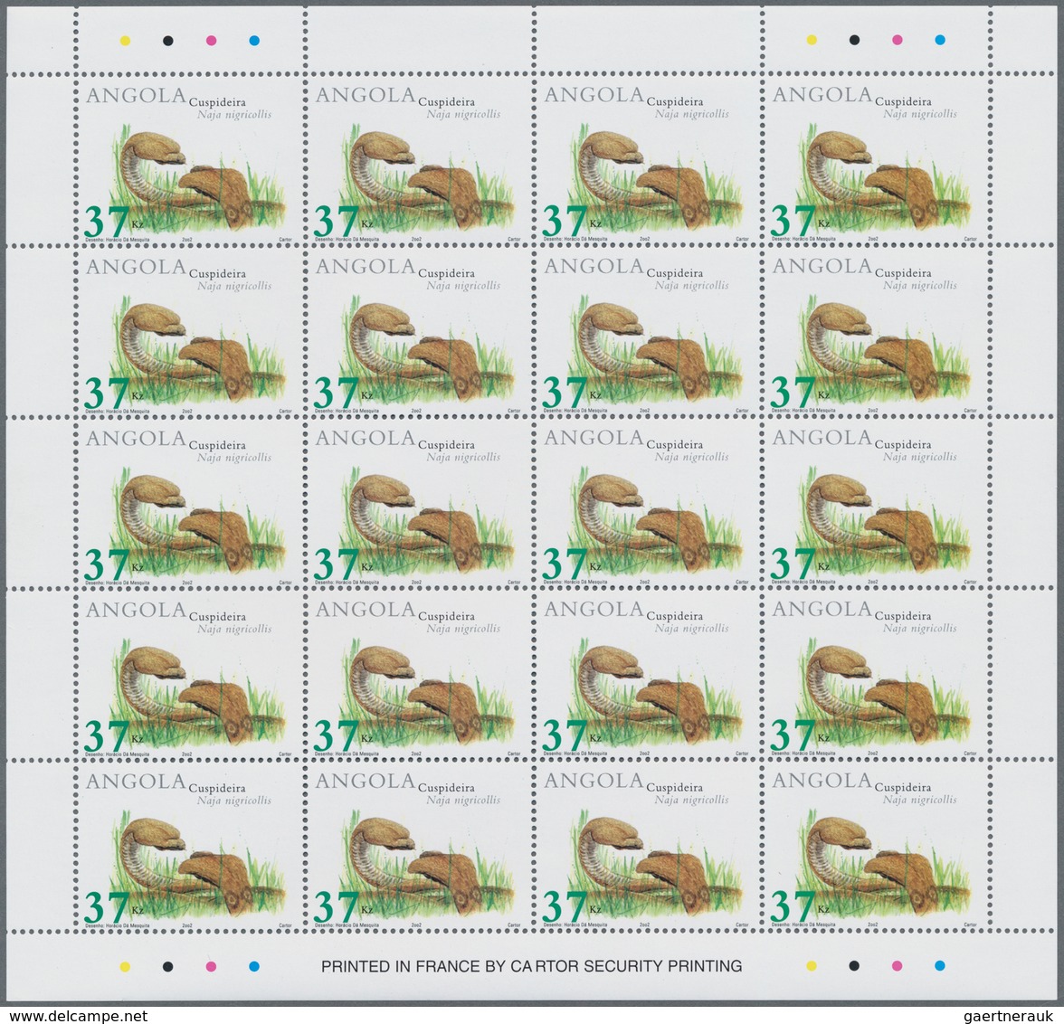 Thematik: Tiere-Reptilien / Animals-reptiles: 2002, Angola: REPTILES, Complete Set Of Four In An Inv - Andere & Zonder Classificatie