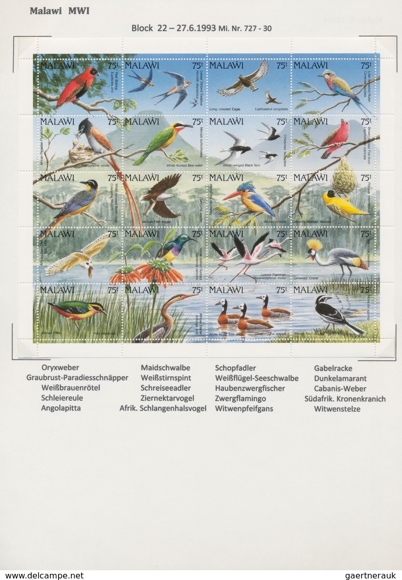 Thematik: Tiere-Vögel / Animals-birds: 1959/2009, Mainly 1990s, MNH Collection Of Apprx. 296 Souveni - Andere & Zonder Classificatie