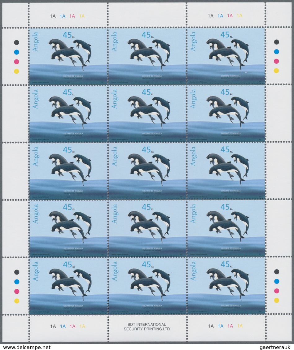 Thematik: Tiere-Meeressäuger (u.a. Wale) / Animals-aquatic Mammals: 2004, Angola: „WHALES“, Complete - Andere & Zonder Classificatie