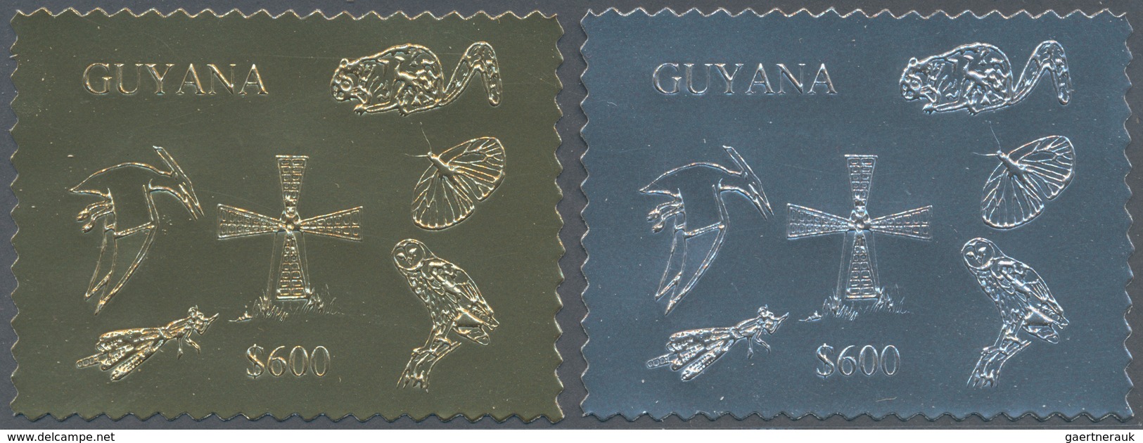 Thematik: Umweltschutz / Environment Protection: 1993, Guyana. Lot Of 100 Complete Sets à 6 GOLD/SIL - Environment & Climate Protection