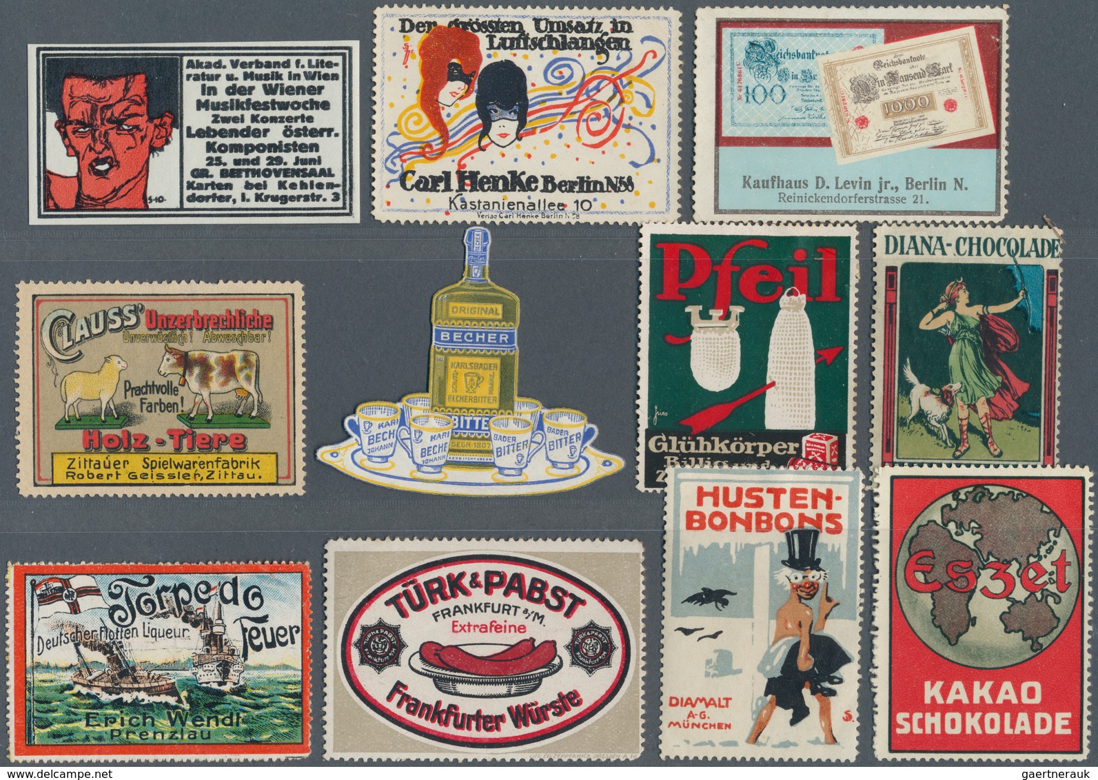Thematik: Vignetten,Werbemarken / Vignettes, Commercial Stamps: 1860/1980 Ca., CINDERELLAS Of Differ - Cinderellas