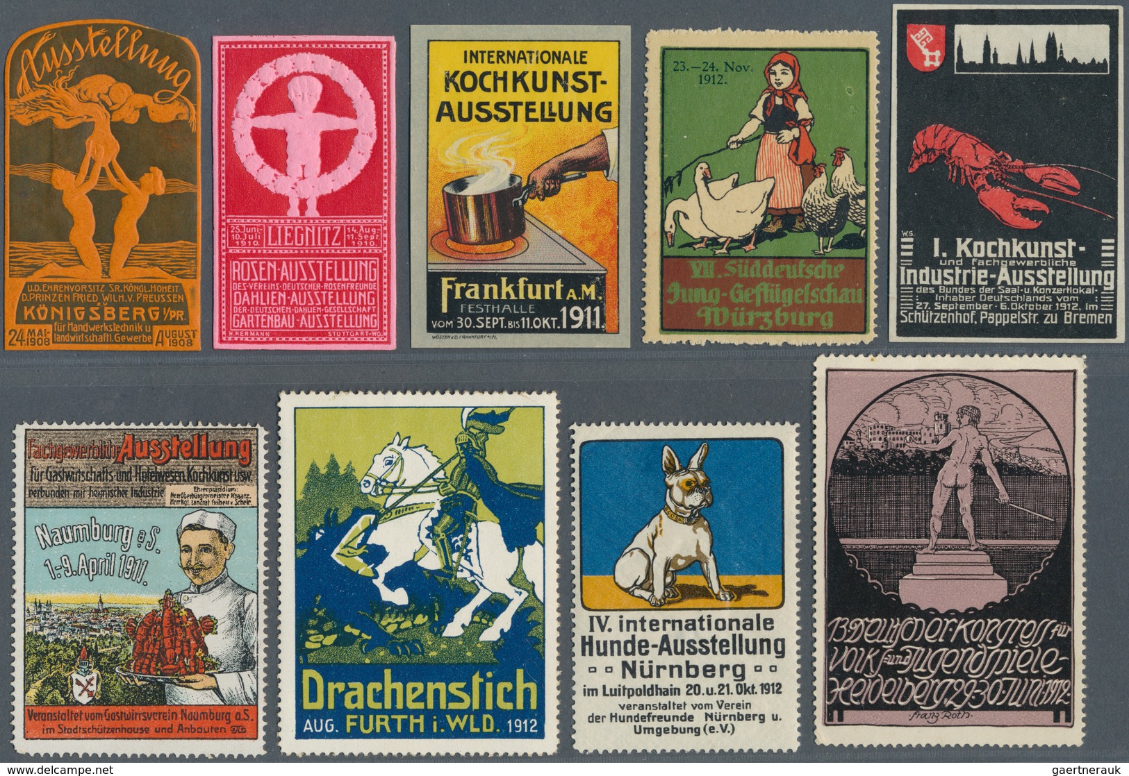 Thematik: Vignetten,Werbemarken / vignettes, commercial stamps: 1860/1980 ca., CINDERELLAS of differ