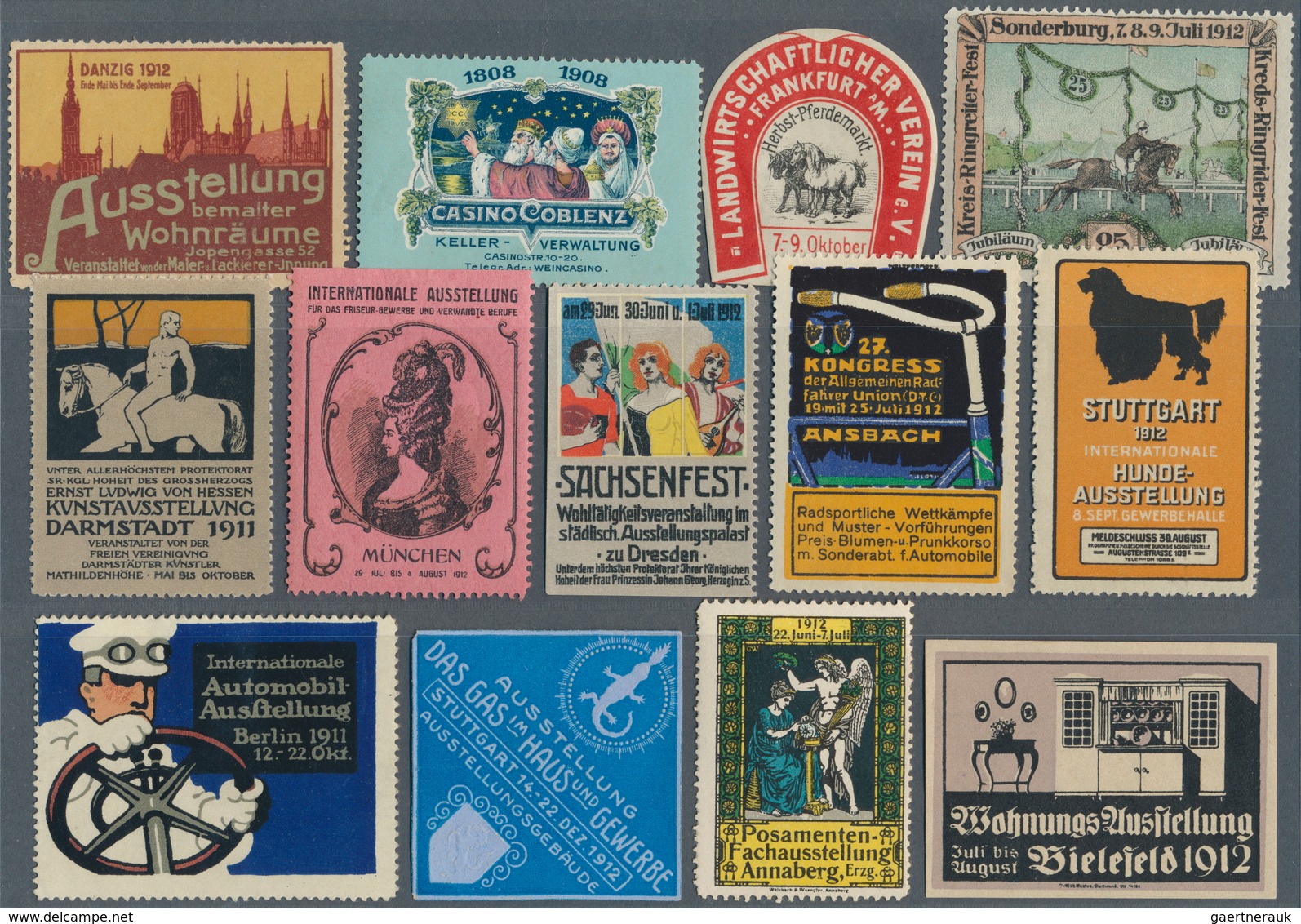 Thematik: Vignetten,Werbemarken / vignettes, commercial stamps: 1860/1980 ca., CINDERELLAS of differ