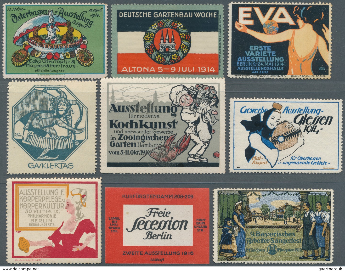 Thematik: Vignetten,Werbemarken / vignettes, commercial stamps: 1860/1980 ca., CINDERELLAS of differ