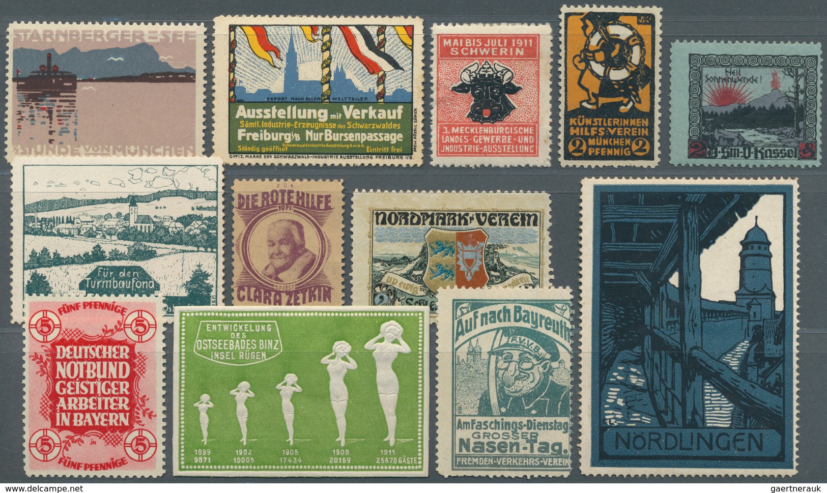 Thematik: Vignetten,Werbemarken / vignettes, commercial stamps: 1860/1980 ca., CINDERELLAS of differ