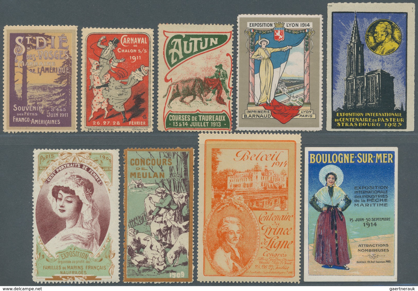 Thematik: Vignetten,Werbemarken / vignettes, commercial stamps: 1860/1980 ca., CINDERELLAS of differ