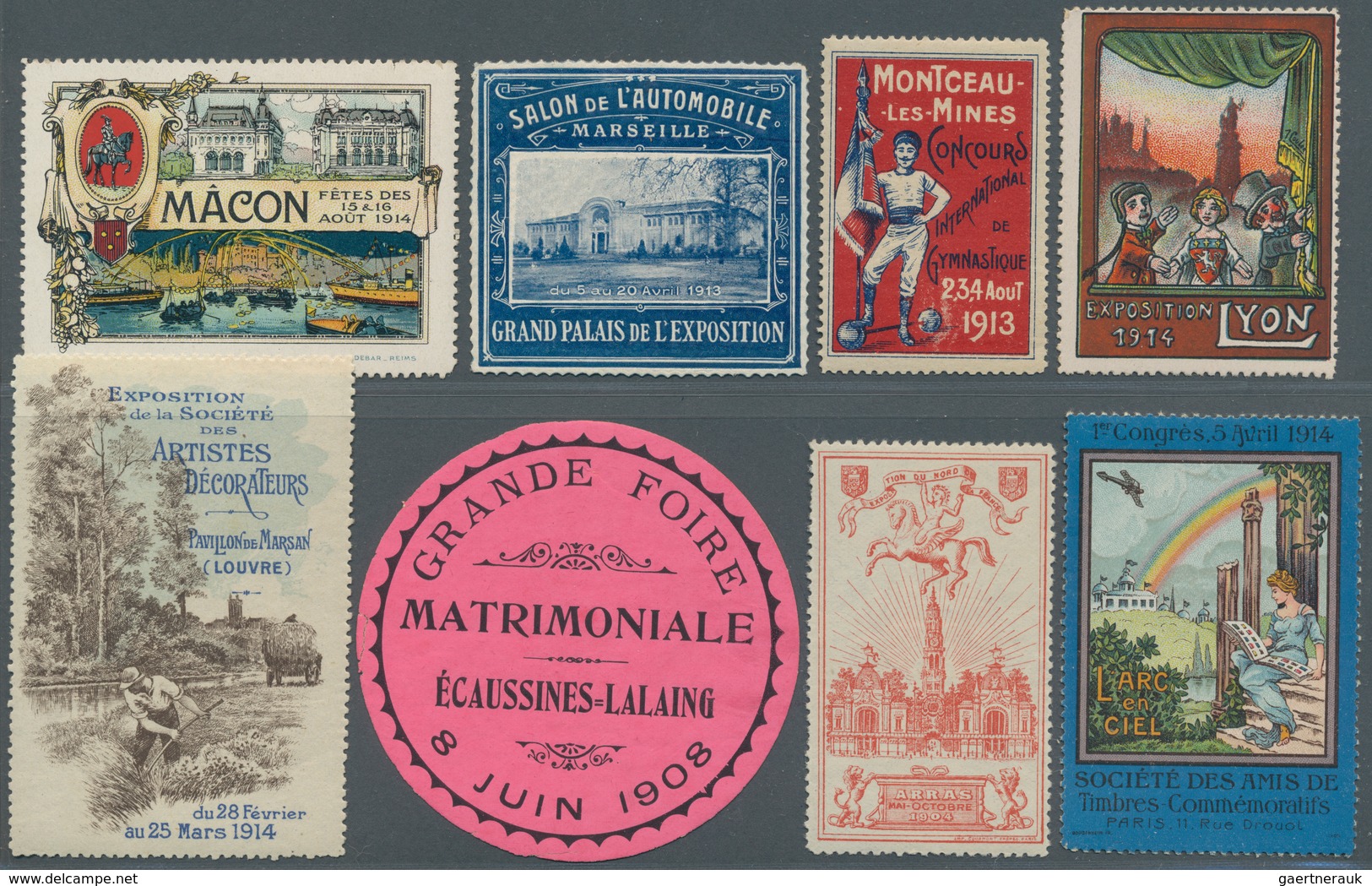 Thematik: Vignetten,Werbemarken / vignettes, commercial stamps: 1860/1980 ca., CINDERELLAS of differ