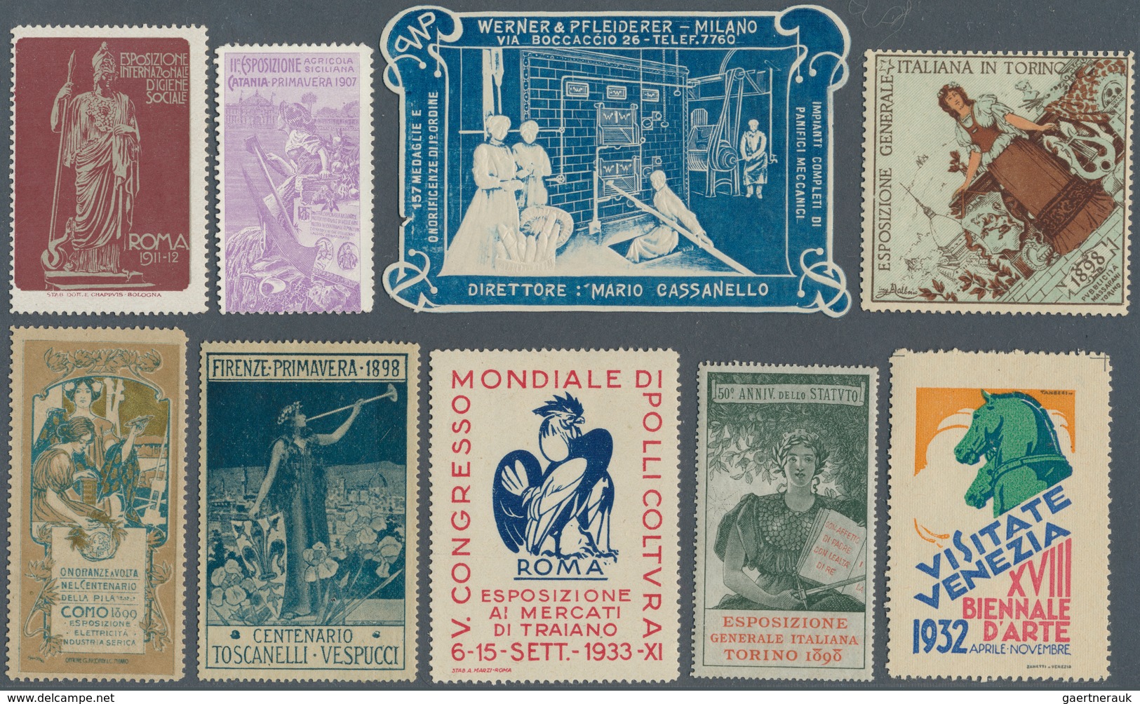 Thematik: Vignetten,Werbemarken / vignettes, commercial stamps: 1860/1980 ca., CINDERELLAS of differ