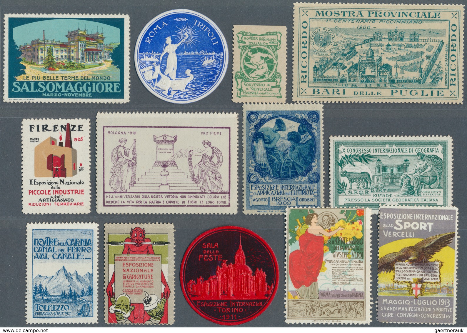 Thematik: Vignetten,Werbemarken / vignettes, commercial stamps: 1860/1980 ca., CINDERELLAS of differ