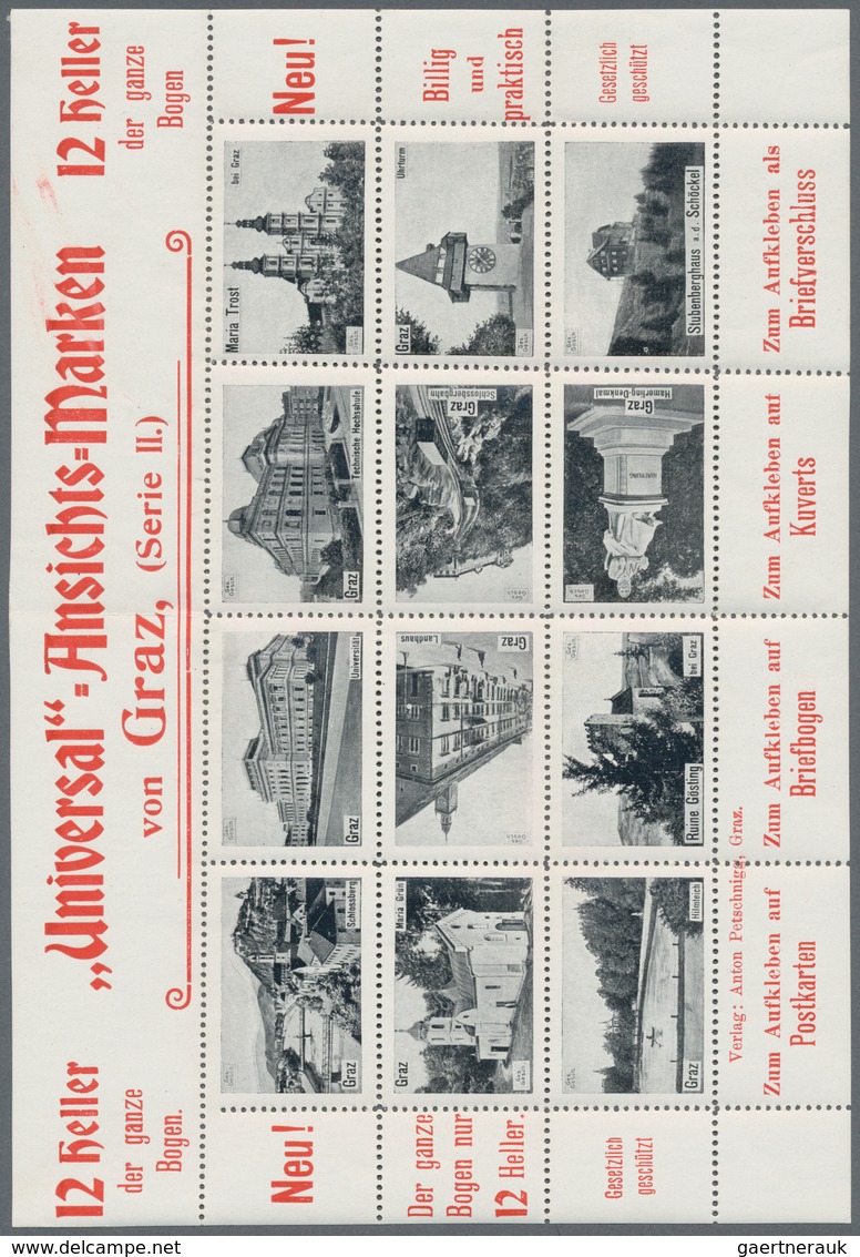 Thematik: Vignetten,Werbemarken / Vignettes, Commercial Stamps: 1910-1930, Posten Mit Geschätzt über - Vignetten (Erinnophilie)