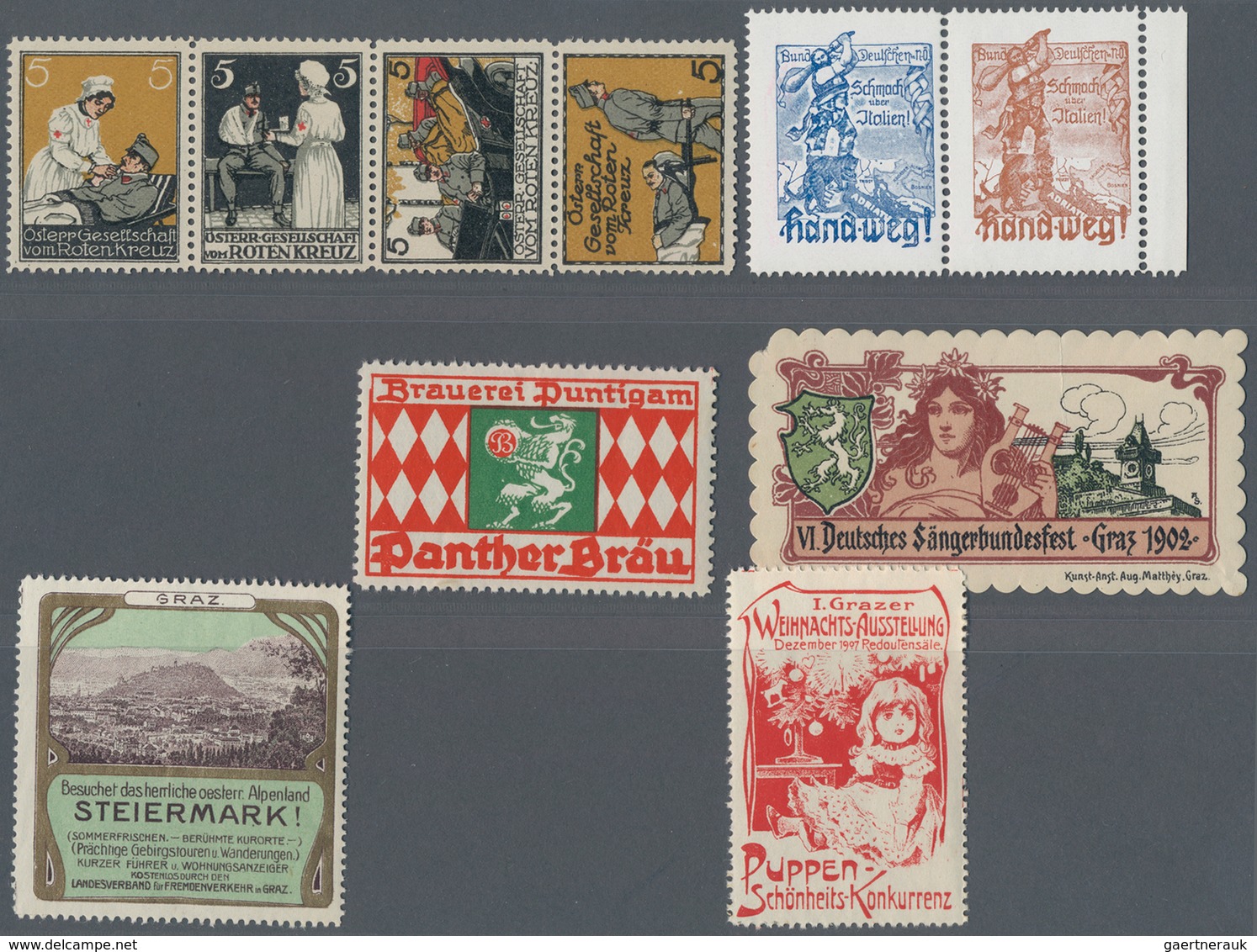 Thematik: Vignetten,Werbemarken / Vignettes, Commercial Stamps: 1910-1930, Posten Mit Geschätzt über - Erinnophilie