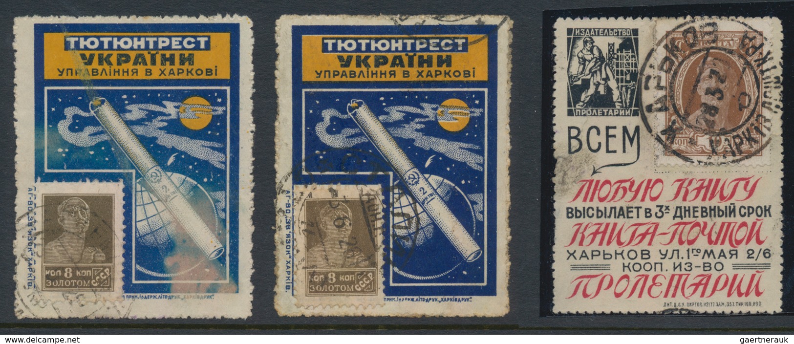 Thematik: Vignetten,Werbemarken / Vignettes, Commercial Stamps: SOWJET UNION. 1920/1925 (ca). Except - Cinderellas