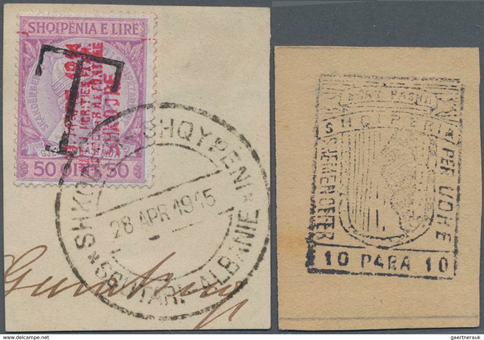 Albanien: 1913/1942, Mint And Used Assortment On Retail Cards, Comprising Better Issues And Speciali - Albanië