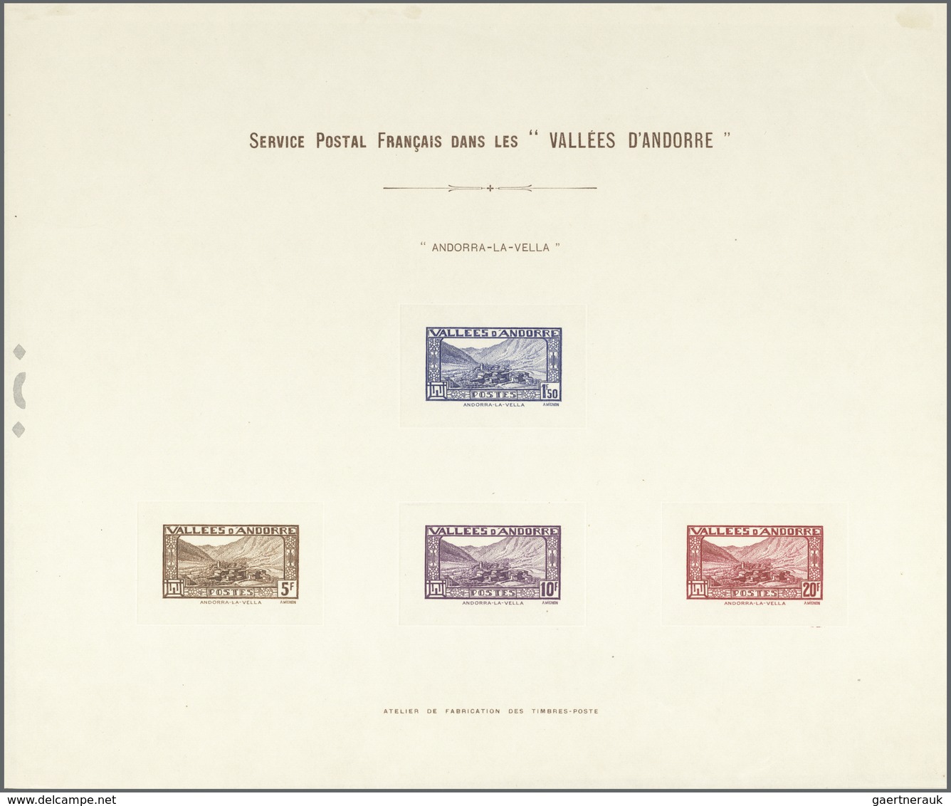 Andorra - Französische Post: 1932 Ff. "Chapélle De Meritxell", Complete Series Of 5 Group And 2 Indi - Andere & Zonder Classificatie