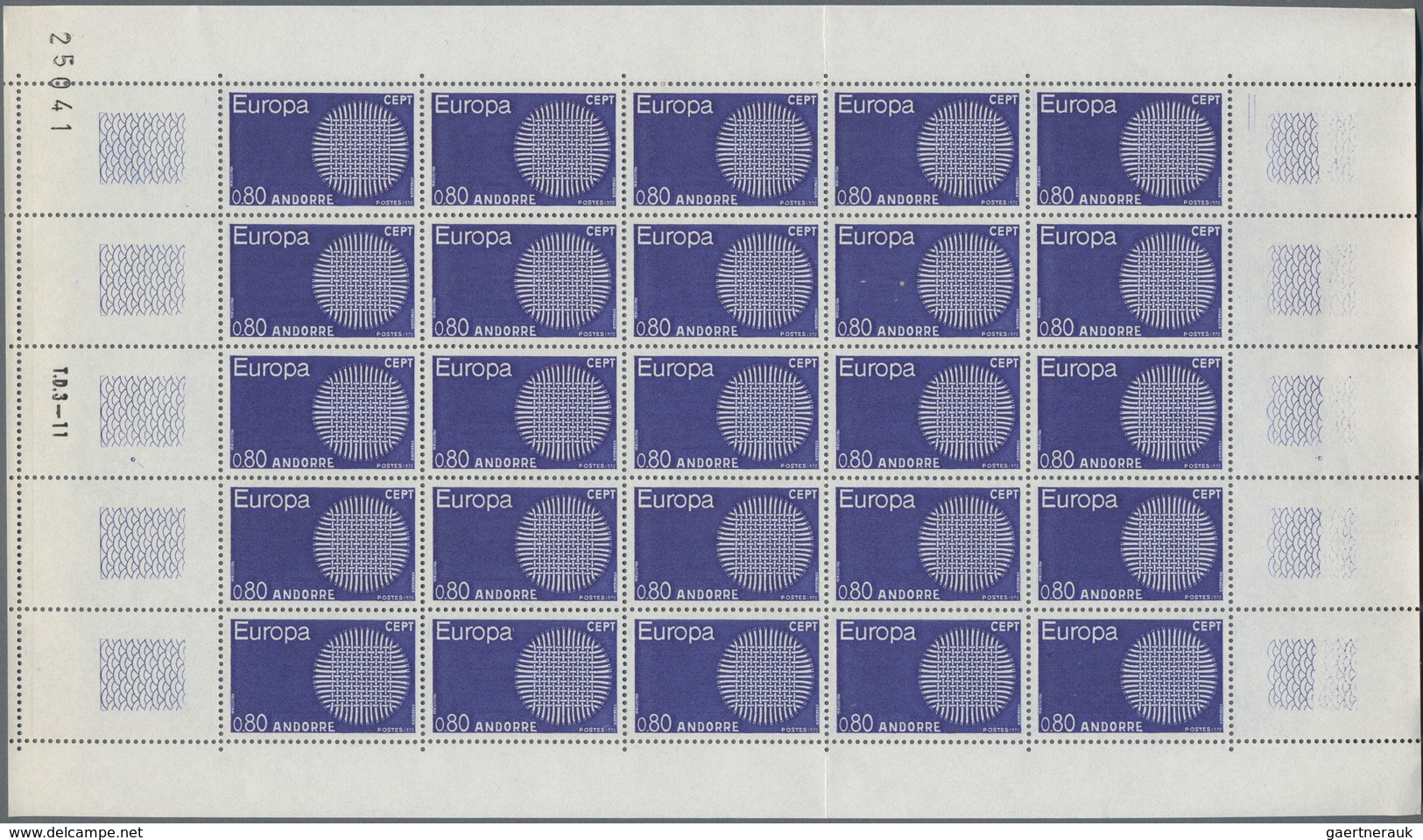Andorra - Französische Post: 1966/1992 (/ca.), Stock Of The Europa Issues In A Box, Plenty Of MNH Se - Other & Unclassified