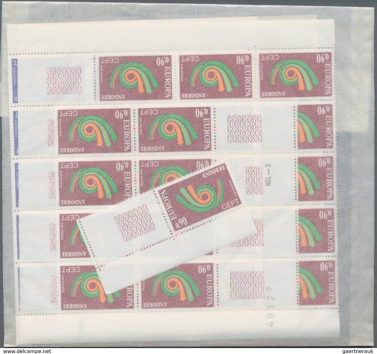 Andorra - Französische Post: 1966/1992 (/ca.), Stock Of The Europa Issues In A Box, Plenty Of MNH Se - Autres & Non Classés