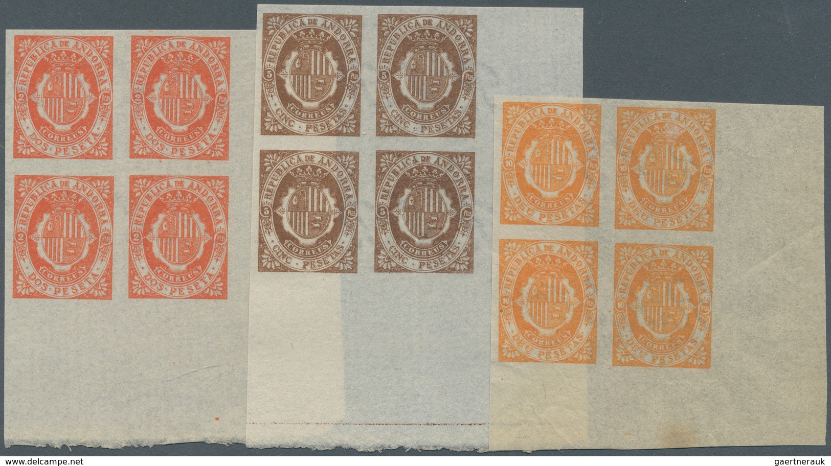 Andorra - Spanische Post: 1928/1980 (ca.), Duplicates On Nine Large Stockcards With Many Better Stam - Other & Unclassified