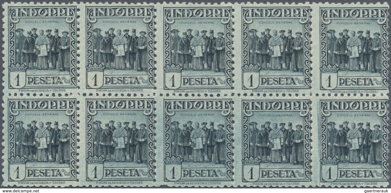 Andorra - Spanische Post: 1929, Definitive Issue 1pta. Greyish Blue ‚Andorra Government‘ Perf. 11½ I - Otros & Sin Clasificación