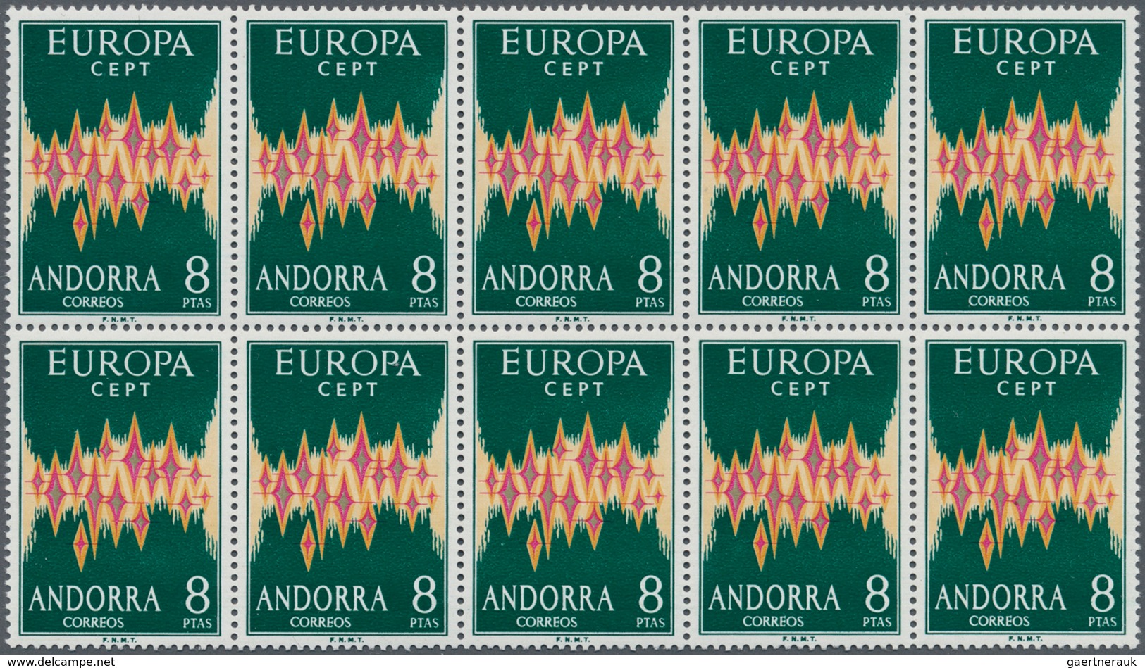 Andorra - Spanische Post: 1972, Europa-CEPT 8pta. In An INVESTMENT LOT With About 400 Stamps Incl. M - Sonstige & Ohne Zuordnung