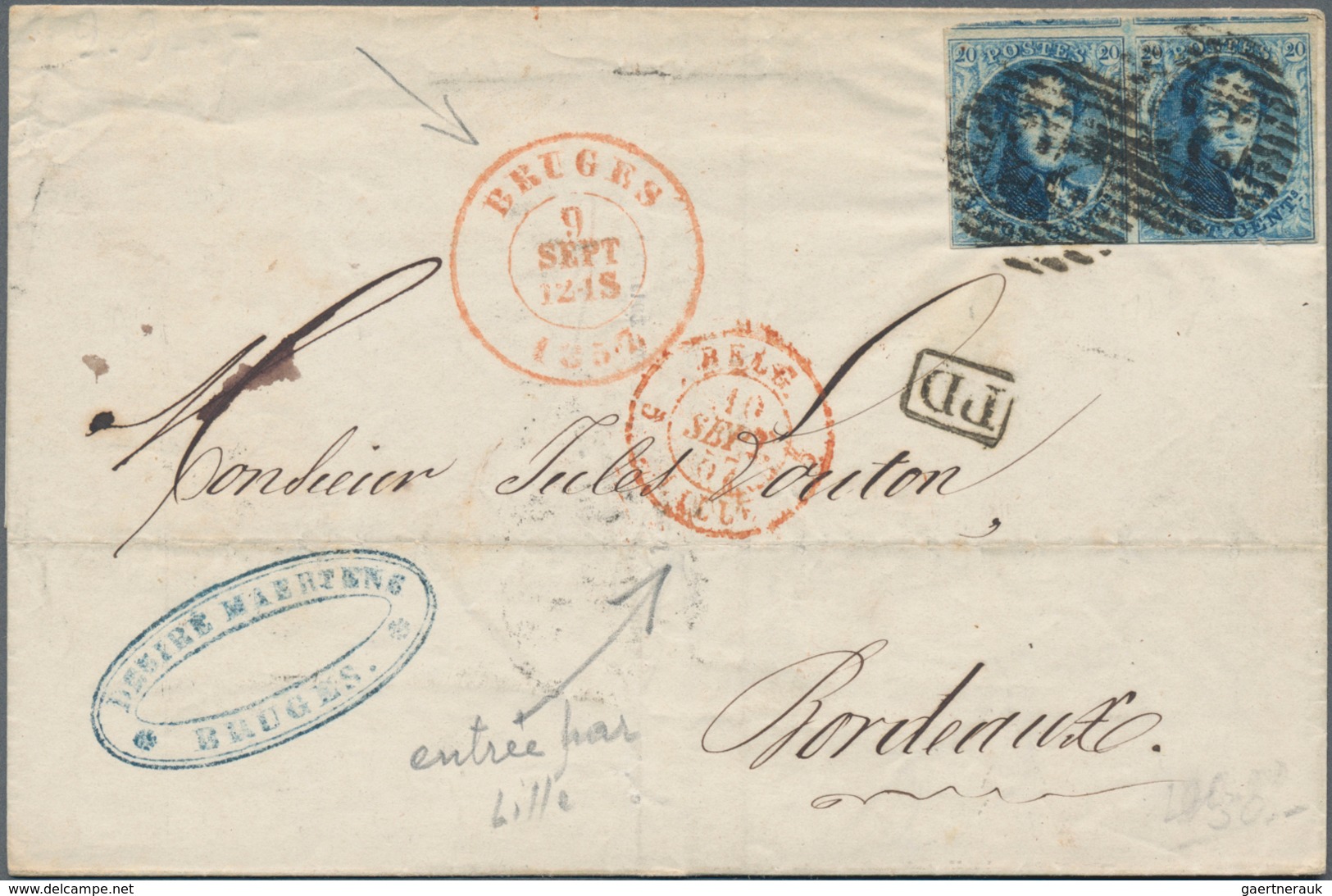 Belgien: 1820's-1950's: More Than 220 Covers, Postcards, Picture Postcards And Postal Stationery Ite - Collections