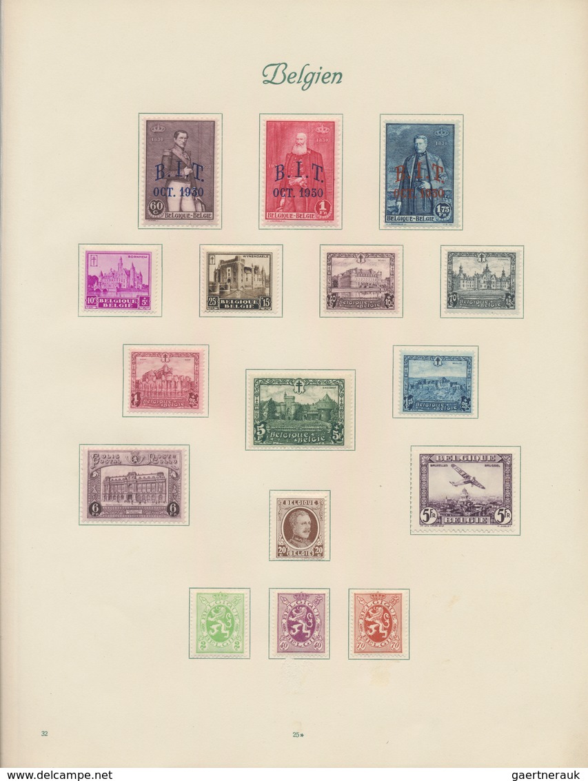 Belgien: 1849/1933, Mint And Used Collection In An Ancient Borek Binder, From Classic Issues Showing - Sammlungen