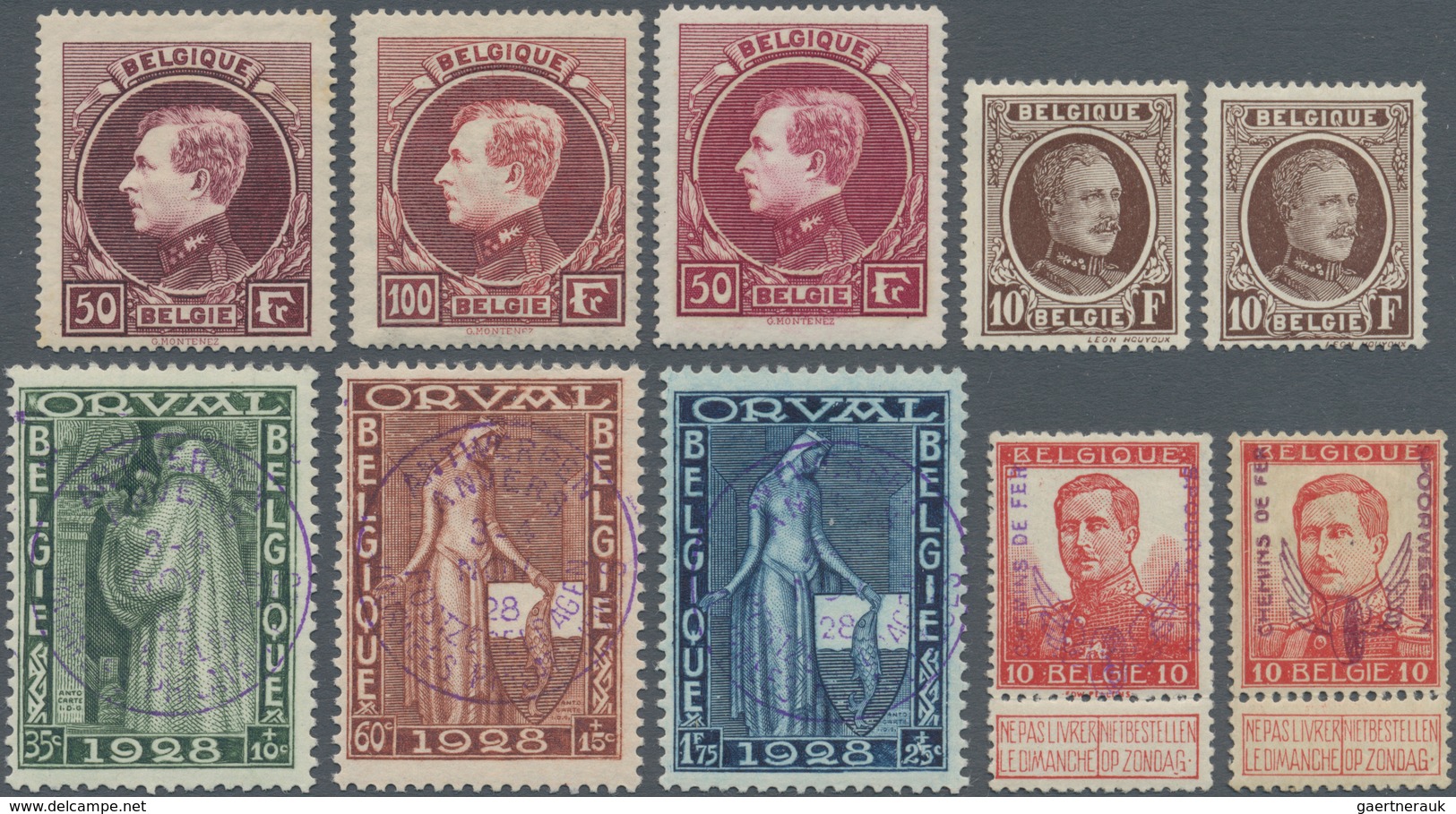 Belgien: 1849/1940 (ca.), Duplicates On Stockcards With A Great Section Classic Issues From Imperfor - Collections