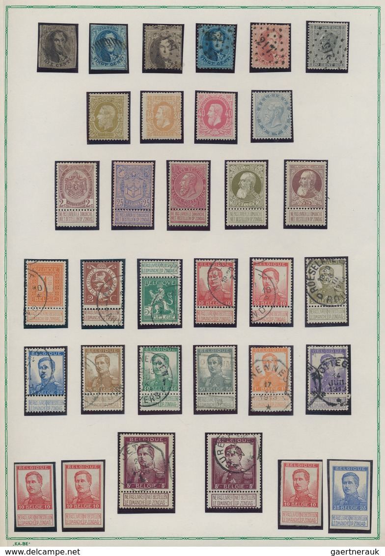 Belgien: 1850/1932, Mint And Used Collection On Album Pages From Some Classic Stamps, 1869-1880 25c. - Collections