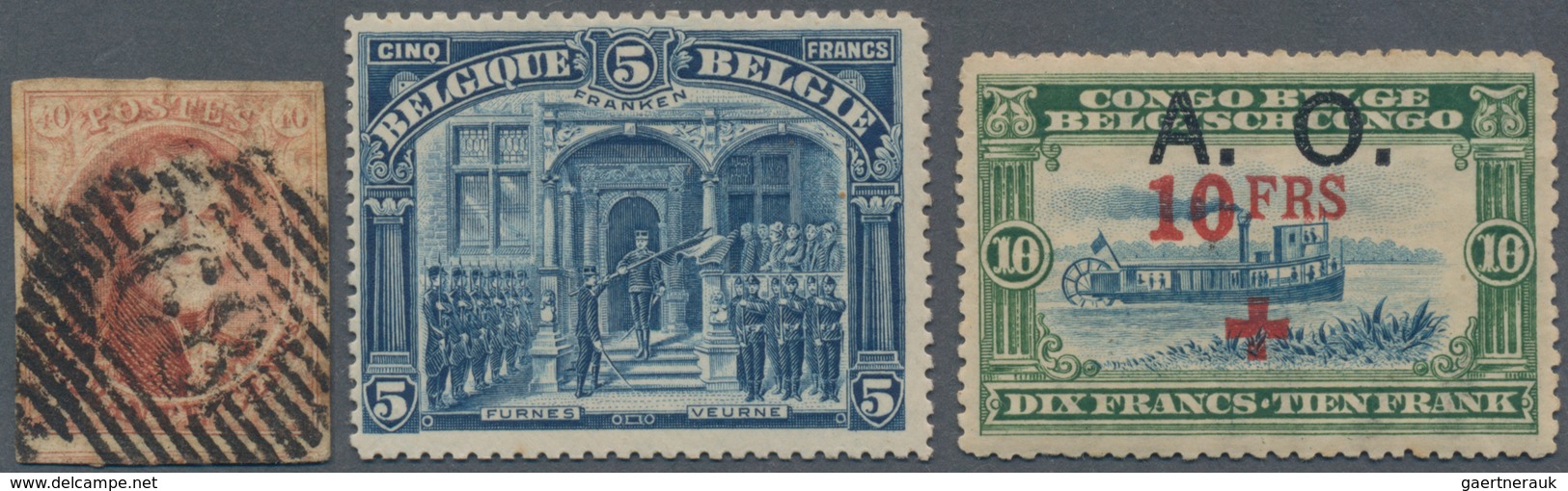 Belgien: 1850's-1950's Ca.: Hundreds Of Mint And Used Stamps, Starting With Several Imperf Stamps Of - Sammlungen