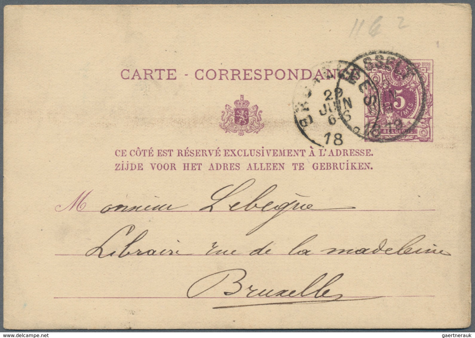 Belgien: 1872/1914, Estimated 2.000 (or More) Mostly Postcards (90 % Postal Stationeries) In Larger - Verzamelingen
