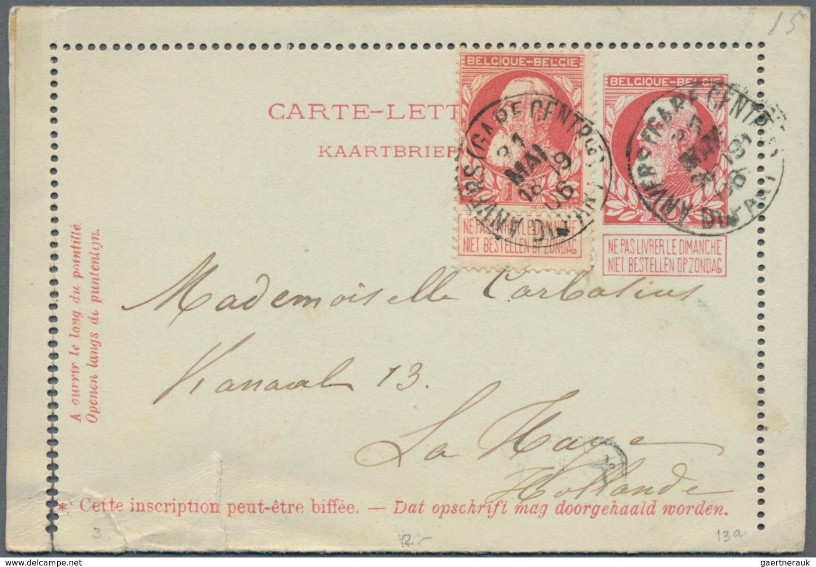 Belgien: 1872/1914, Estimated 2.000 (or More) Mostly Postcards (90 % Postal Stationeries) In Larger - Colecciones