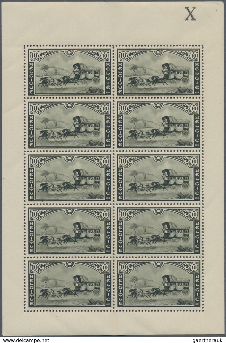 Belgien: 1935, Salon International Du Timbre Complete Set Of Three Showing An Old Five-horse Postal - Colecciones
