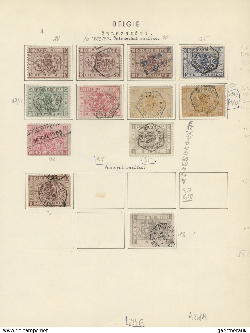 Belgien - Eisenbahnpaketmarken: 1879/1970 (ca.), Railway Parcel And Post Parcel Stamps, Used And Min - Reisgoedzegels [BA]