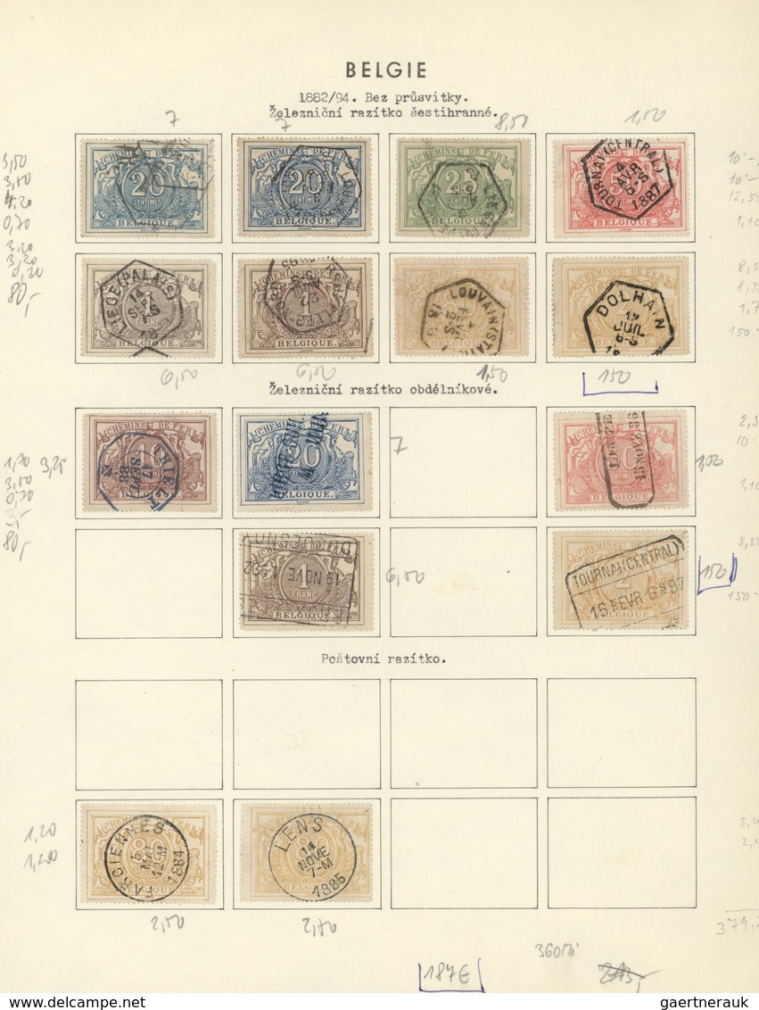 Belgien - Eisenbahnpaketmarken: 1879/1970 (ca.), Railway Parcel And Post Parcel Stamps, Used And Min - Reisgoedzegels [BA]