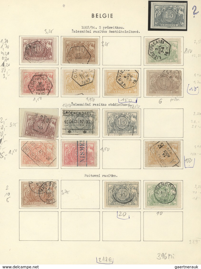 Belgien - Eisenbahnpaketmarken: 1879/1970 (ca.), Railway Parcel And Post Parcel Stamps, Used And Min - Bagages [BA]