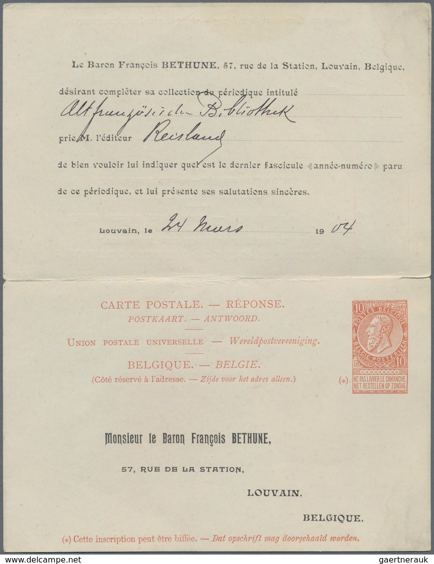 Belgien - Ganzsachen: 1888/1985 13 preprinted postal stationery cards and one preprinted postal stat