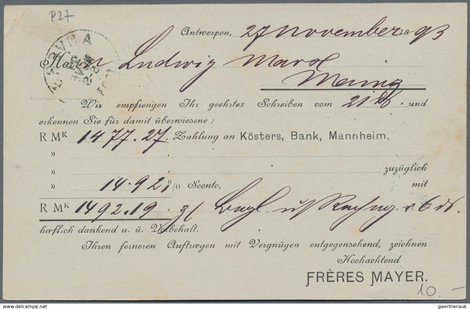 Belgien - Ganzsachen: 1888/1985 13 preprinted postal stationery cards and one preprinted postal stat