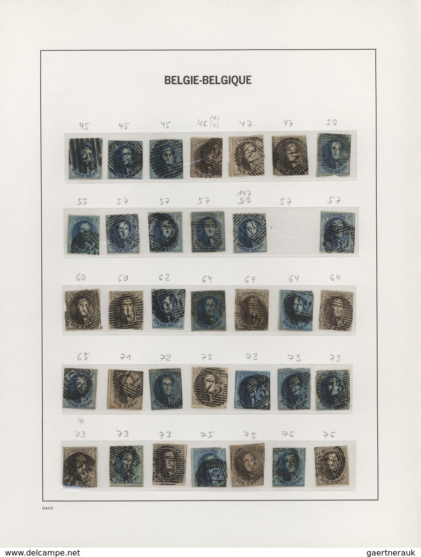 Belgien - Stempel: 1849/1870 (ca.), Comprehensive Collection/accumulation Of Apprx. 900 Stamps From - Otros & Sin Clasificación