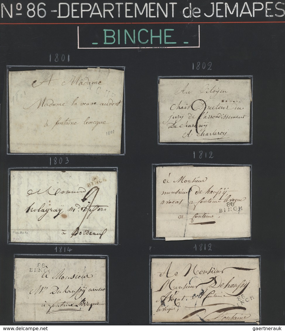 Belgien - Stempel: BINCHE, 1801/1850 Ca., Specialized And Very Detailed Collection Comprising The Pr - Andere & Zonder Classificatie