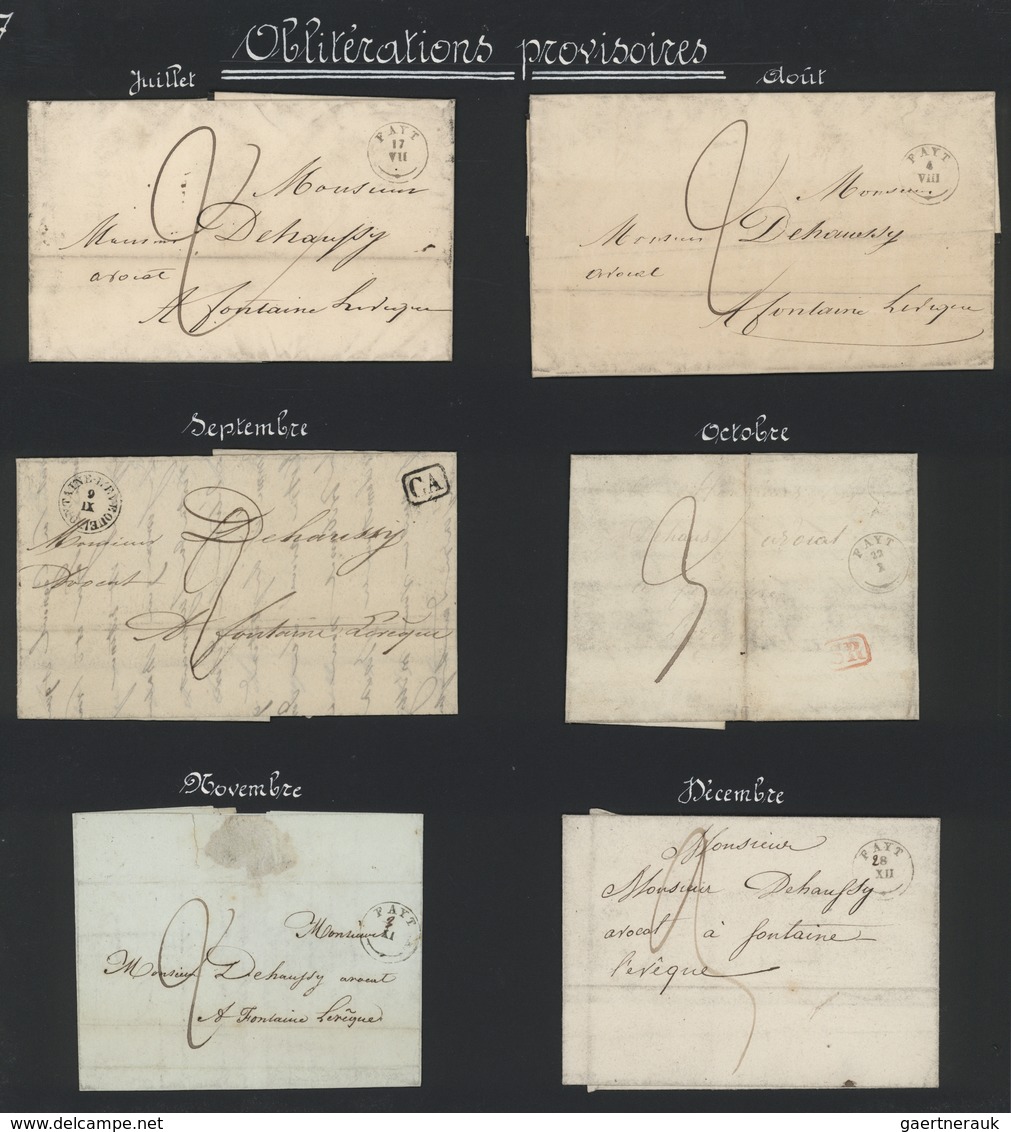 Belgien - Stempel: BINCHE, 1801/1850 Ca., Specialized And Very Detailed Collection Comprising The Pr - Otros & Sin Clasificación