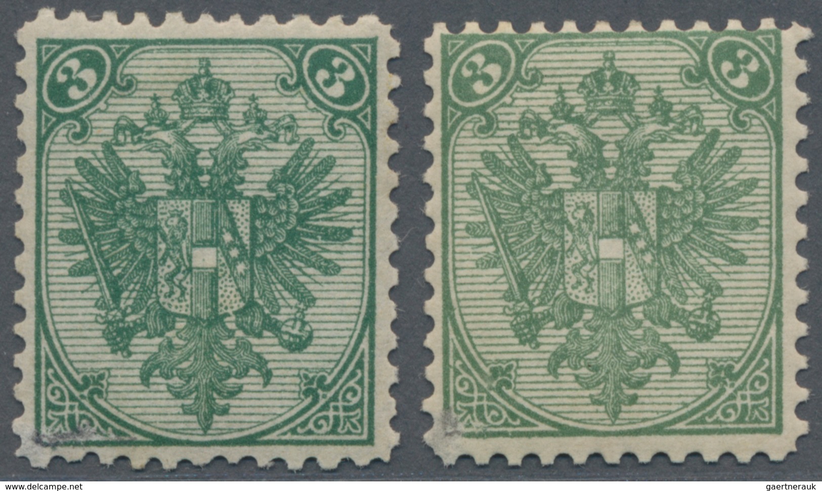 Bosnien Und Herzegowina: 1879/1899, Definitives "Double Eagle", 3kr. Green, Specialised Assortment O - Bosnia And Herzegovina