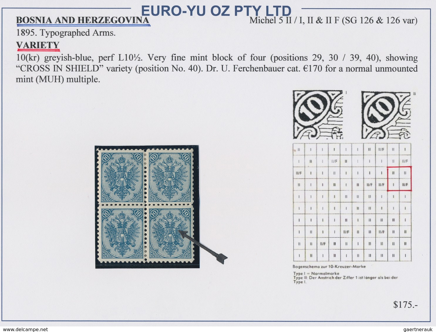 Bosnien Und Herzegowina: 1891/1900, Coat Of Arms, Specialised Assortment Of 74 Stamps Incl. Blocks O - Bosnia And Herzegovina