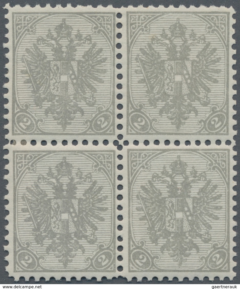 Bosnien Und Herzegowina: 1900, Definitives "Double Eagle", 2h. Grey, Specialised Assortment Of 19 St - Bosnien-Herzegowina