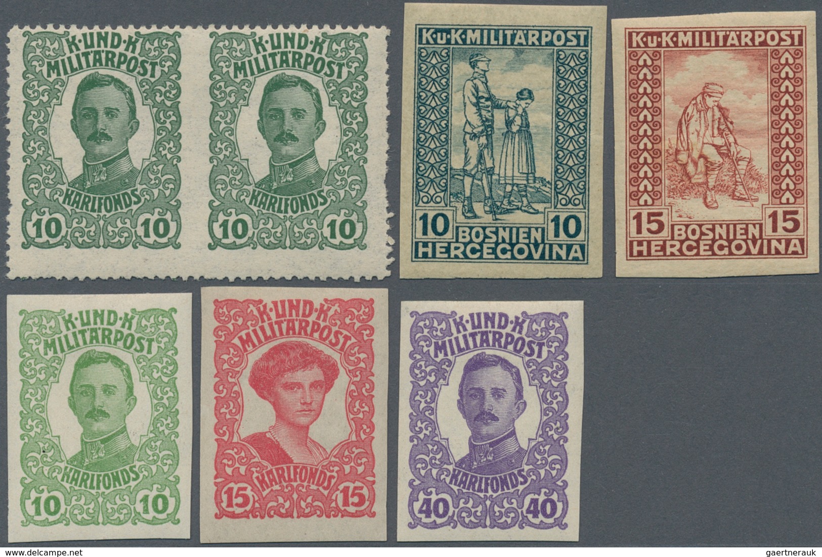 Bosnien Und Herzegowina: 1912/1918, Various Issues, Specialised Assortment Of Apprx. 183 Stamps, Com - Bosnia And Herzegovina