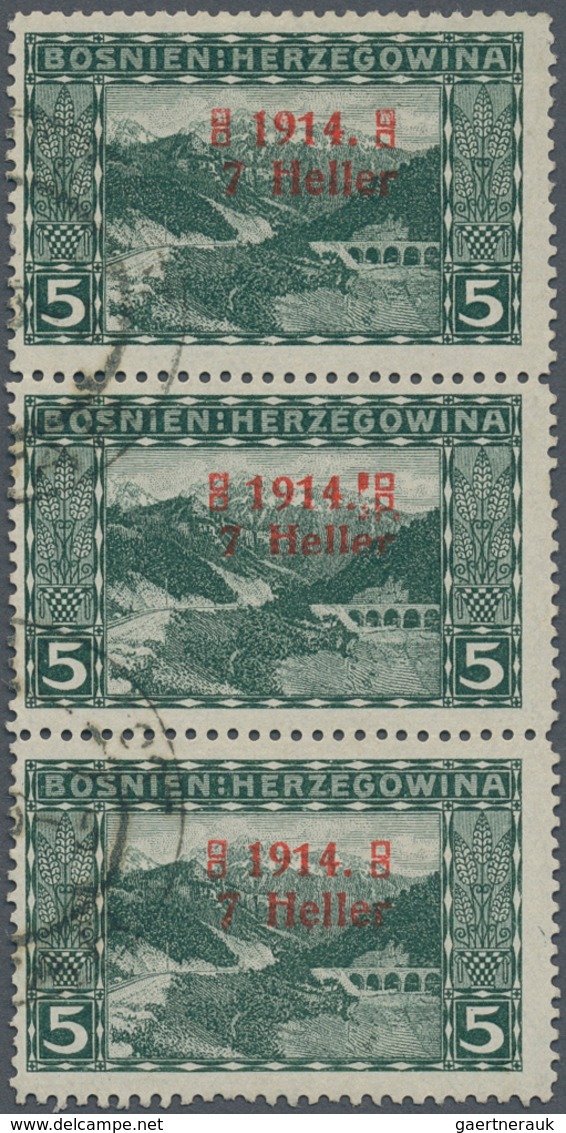 Bosnien Und Herzegowina: 1914/1918, Various Overprint Issues, Specialised Assortment Of Apprx. 49 St - Bosnia And Herzegovina