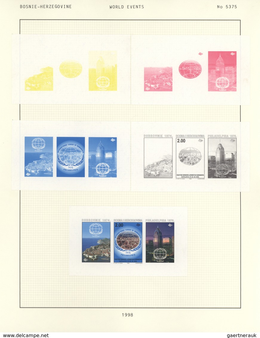 Bosnien und Herzegowina: 1995-2001, official collection of prepress and colour proofs of the Courvoi