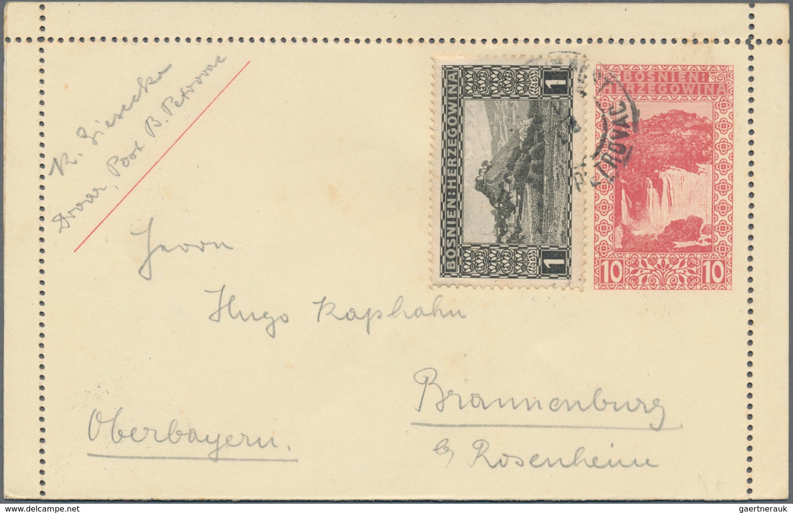 Bosnien Und Herzegowina - Ganzsachen: 1882/1916 Album With Ca. 60 Unused And Used Postal Stationery, - Bosnien-Herzegowina