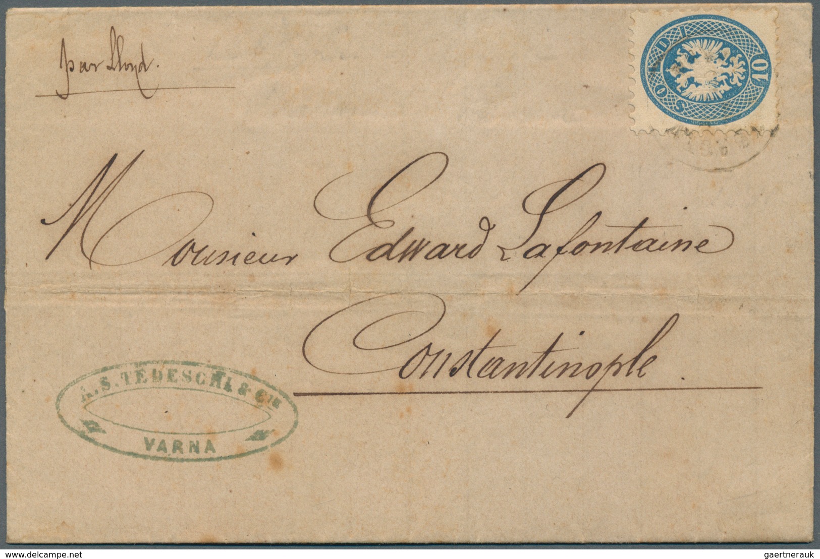 Bulgarien: 1862/1945, Collection Of 33 Entires Incl. 1879 1fr. Black/red On Reverse Of Cover From So - Covers & Documents